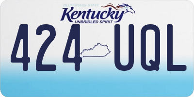 KY license plate 424UQL