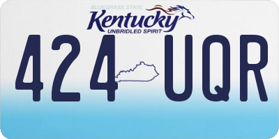 KY license plate 424UQR