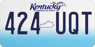 KY license plate 424UQT