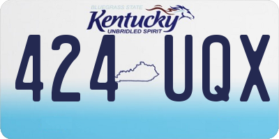 KY license plate 424UQX