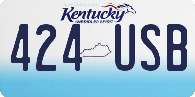 KY license plate 424USB