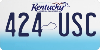 KY license plate 424USC