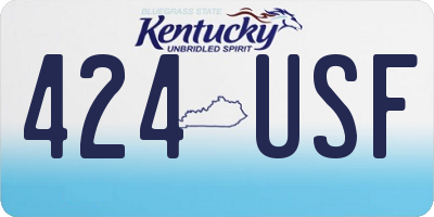 KY license plate 424USF