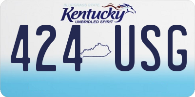 KY license plate 424USG