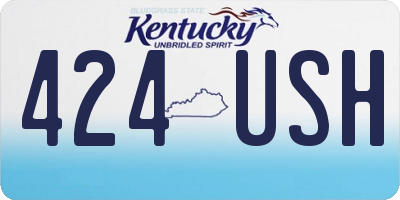 KY license plate 424USH