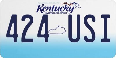 KY license plate 424USI