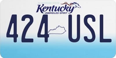 KY license plate 424USL
