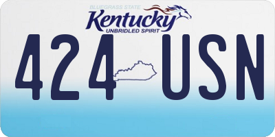 KY license plate 424USN