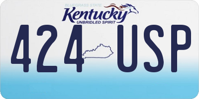 KY license plate 424USP