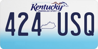 KY license plate 424USQ