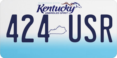 KY license plate 424USR