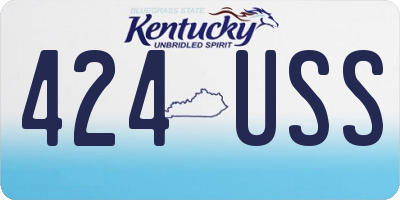KY license plate 424USS