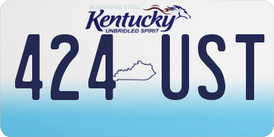 KY license plate 424UST