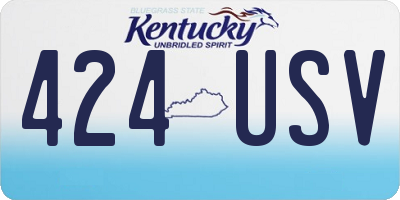 KY license plate 424USV