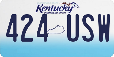 KY license plate 424USW