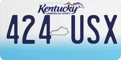 KY license plate 424USX