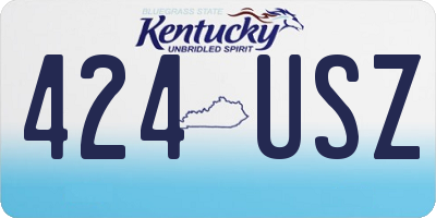 KY license plate 424USZ