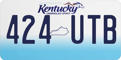 KY license plate 424UTB