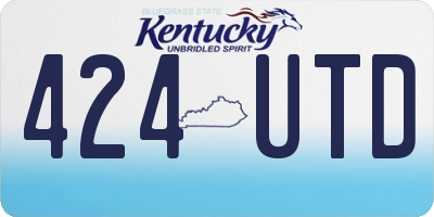 KY license plate 424UTD