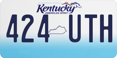 KY license plate 424UTH