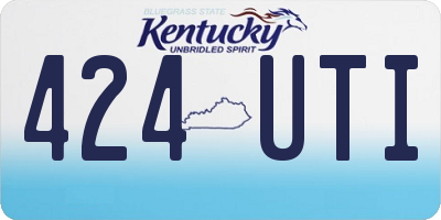 KY license plate 424UTI