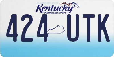 KY license plate 424UTK