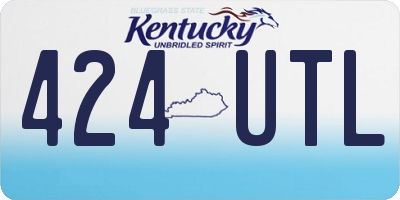KY license plate 424UTL