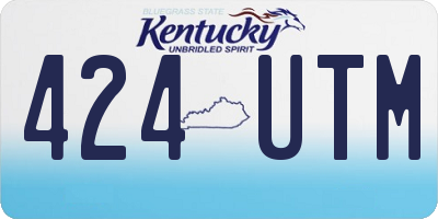 KY license plate 424UTM
