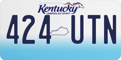 KY license plate 424UTN