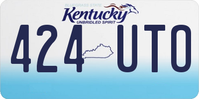 KY license plate 424UTO