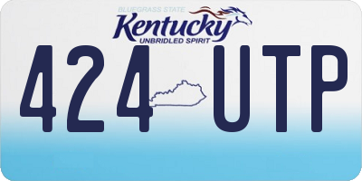 KY license plate 424UTP