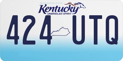 KY license plate 424UTQ