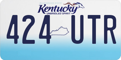 KY license plate 424UTR