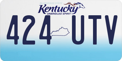 KY license plate 424UTV