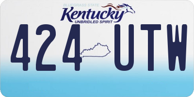 KY license plate 424UTW