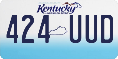 KY license plate 424UUD