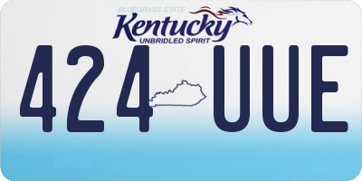 KY license plate 424UUE