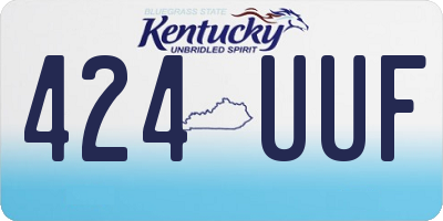 KY license plate 424UUF