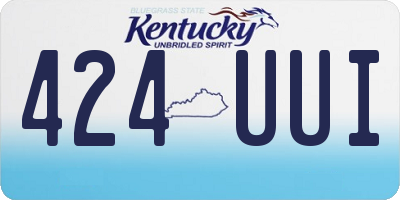 KY license plate 424UUI
