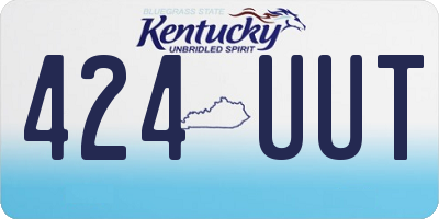KY license plate 424UUT