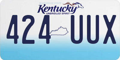 KY license plate 424UUX