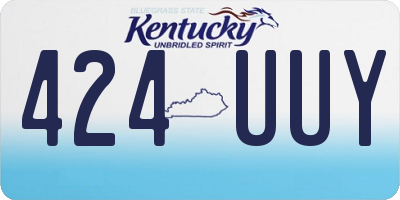 KY license plate 424UUY