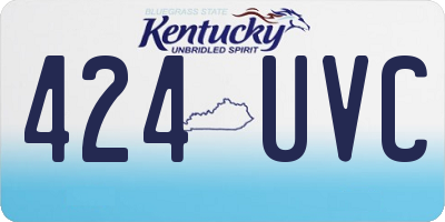 KY license plate 424UVC