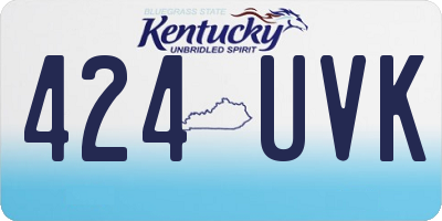 KY license plate 424UVK
