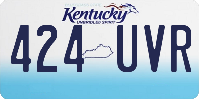 KY license plate 424UVR