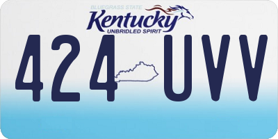 KY license plate 424UVV