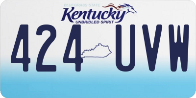 KY license plate 424UVW