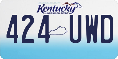 KY license plate 424UWD