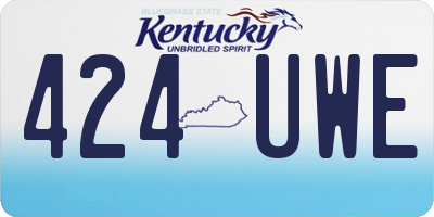 KY license plate 424UWE