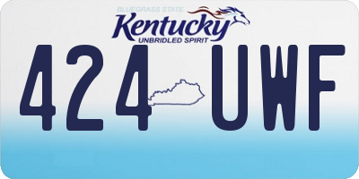KY license plate 424UWF